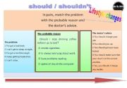 English Worksheet: should/ shouldnt  (advices)