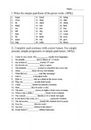 English Worksheet: grammat test