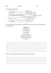 English worksheet: Past Simple exam