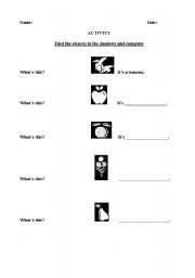 English worksheet: DISCOVER WHAT IS THERE IS THE SHADOWS!!!