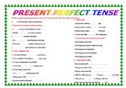 English Worksheet: perfect tense and its time expressions