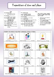 Prepositions of Time & Place