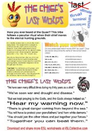 The Chiefs Last Words (Sentence transformation game)