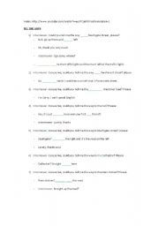 English worksheet: Fill in the gaps (Listening-directions)