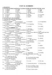 English Worksheet: Worksheet related to topic 