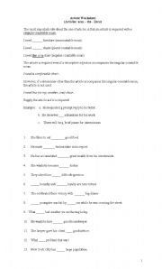 English Worksheet: ARTICLES 