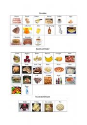 Food Vocabulary Worksheet