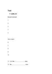 English Worksheet: test