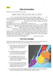 English Worksheet: New York Boroughs and Prepositions