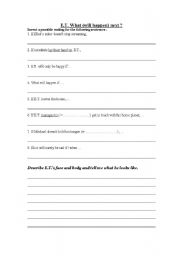 English worksheet: E.T if clauses