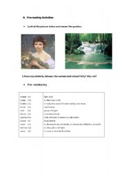 English worksheet: nature and human