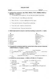 English worksheet: Grammar task on the use of English