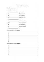 English Worksheet: Future Continuous Practice