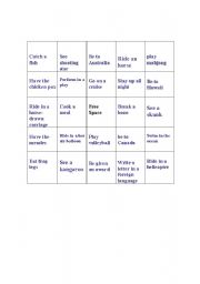 English Worksheet: Present Perfect Discussion or  Bingo Board
