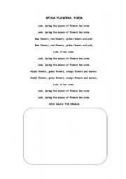 English worksheet: SPRING POEM