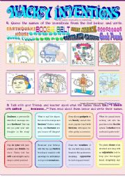 English Worksheet: Wacky Inventions 2