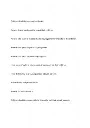 English worksheet: Family and idioms