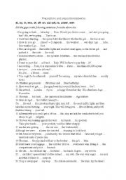 Prepositions and adverbs - ESL worksheet by Enna