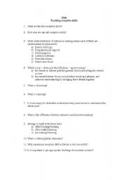 English worksheet: receptive skills