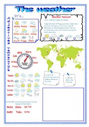 The Weather forecast - ESL worksheet by Nuria08