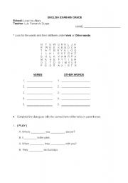 English worksheet: Simple present 