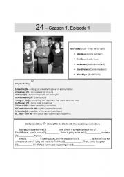 English Worksheet: 24 - Season One, Episode One