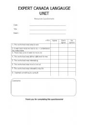 English Worksheet: sample assesment 