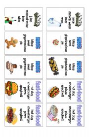 English Worksheet: Food - card game (2 of 3)
