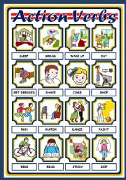 ACTION VERBS - POSTER