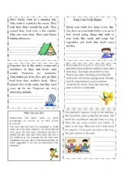 main idea worksheets 1st grade