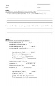 English worksheet: Listening exercise with song titled Id Rather Have Jesus