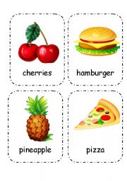 Food and Drink - Flashcards (Editable) 1/4 - ESL worksheet by MayaWee
