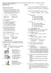 English Worksheet: 2nd term 1st exam - test