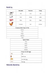 English worksheet: Vocabulary - Food related words