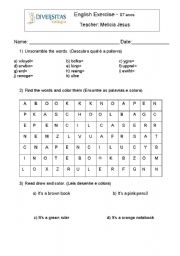 English worksheet: Review exercise 