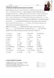 Test- ideal for units 1-2 Rising star intermediate