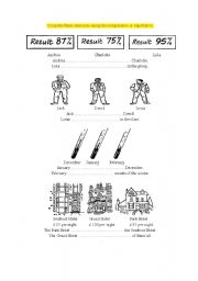 English worksheet: comparative and superlative exercise