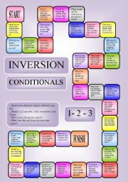 Inversion - conditionals 1-3 - boardgame (editable)