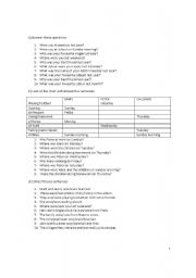English worksheet: Past Simple Questions and Activities