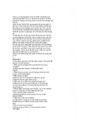 English Worksheet: READING COMPREHENSIO