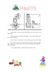 English Worksheet: Healthy lifestyle