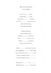 English Worksheet: When the Sun Goes Down by Arctic Monkeys