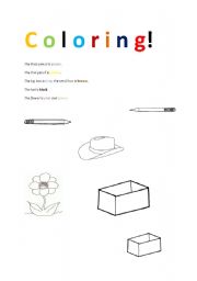 English worksheet: coloring