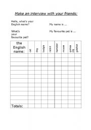 English worksheet: Make an interview