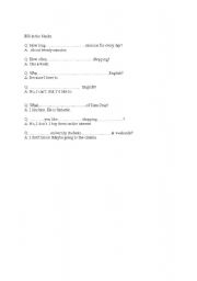 English worksheet: Write Questions for Answers in Simple Present Tense