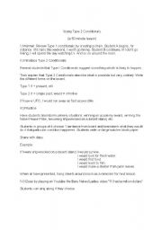 English Worksheet: Type 2 Conditionals Lesson Plan