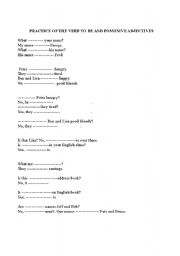 English Worksheet: The verb TO BE