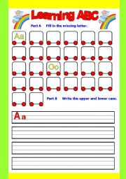 Learning ABC  (Aa-Zz exercise)