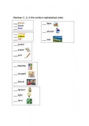 English Worksheet: ABC Order