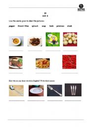 English worksheet: Talking about food